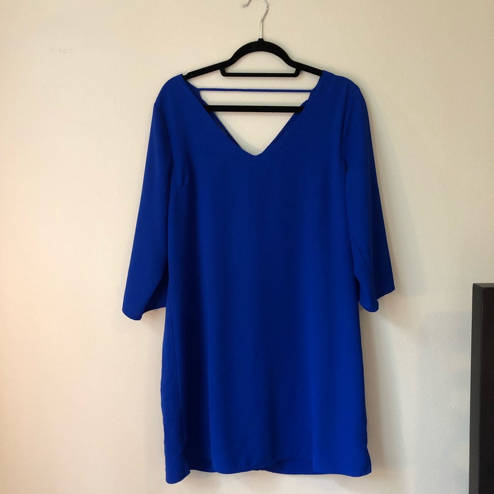 Blue shift dress